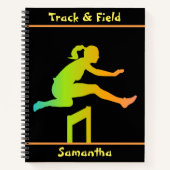Track- und Field Spiral-Notebook Notizblock (Vorderseite)
