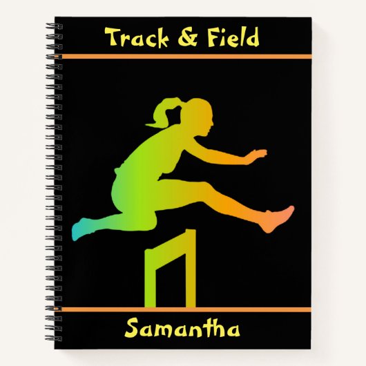 Track- und Field Spiral-Notebook Notizblock (Vorderseite)