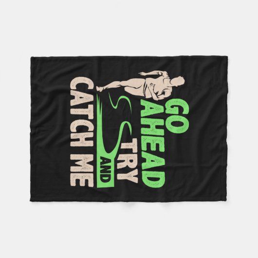 Track und Field - Versuchen Sie, mich zu fangen Fleecedecke (Vorderseite (Horizontal))