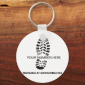 Trackable Boot Print Schlüsselanhänger (Vorderseite)