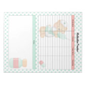 Tracker für die Behandlung von Zuckerkranken Notizblock (Vorderseite)