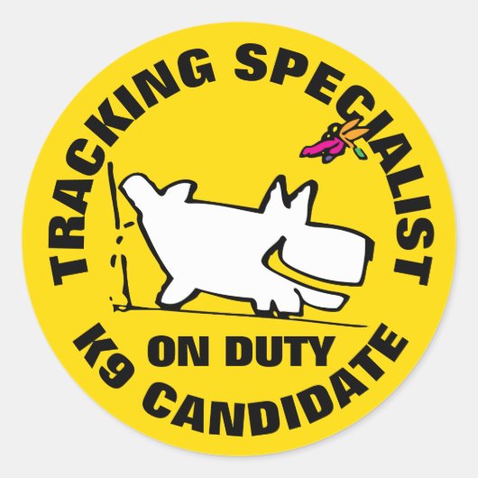 TrACKING SPECIALIST Runder Aufkleber (Vorderseite)