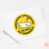 TrACKING SPECIALIST Runder Aufkleber (Umschlag)