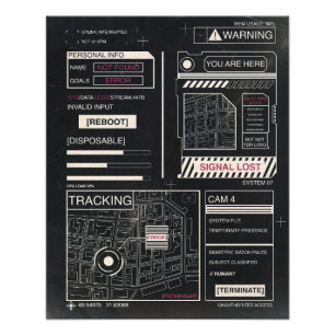 Tracking - Techno-Brutalist Streetwear Design Fotodruck
