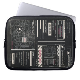 Tracking - Techno-Brutalist Streetwear Design Laptopschutzhülle