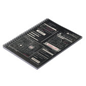 Tracking - Techno-Brutalist Streetwear Design Notizblock (Linke Seite)