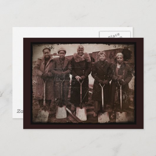 Trackwomen auf der Eisenbahn im Zweiten Weltkrieg Postkarte (Vorne/Hinten)