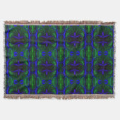 Traços azuis 'flutuando' sobre fundo verde. decke (Vorderseite)