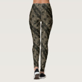 Traços e forms marrom muito escuro e t tons claros leggings (Rückseite)