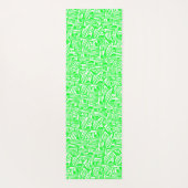 Traços verdes e brancos sem padrão visível. yogamatte (Rückseite)