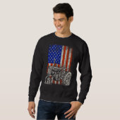 Tractor American US Flag Patriotic Bauer Vierte Sweatshirt (Vorne ganz)