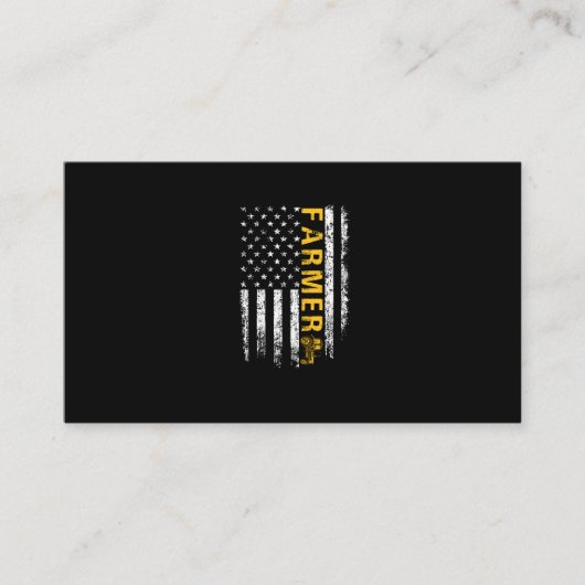 Tractor American USA Flag Funny Bauer Rancher Visitenkarte (Vorderseite)