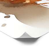 TRACTOR-Aquarellbild Poster (Ecke)