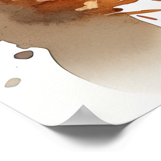 TRACTOR-Aquarellbild Poster (Ecke)