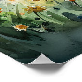 TRACTOR-Aquarellbild Poster (Ecke)