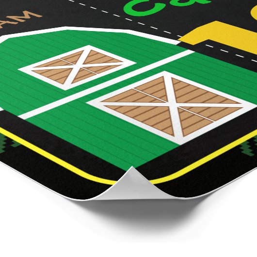 TRACTOR BIRTHDAY CHART POSTER (Ecke)