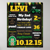 TRACTOR BIRTHDAY CHART POSTER (Vorne)