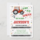 Tractor Birthday Einladung (Vorderseite)