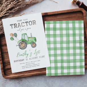 Tractor Birthday Einladung Aufforderung zur Zugm
