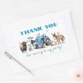 Tractor Birthday Farm Animes Vielen Dank Rechteckiger Aufkleber (Umschlag)