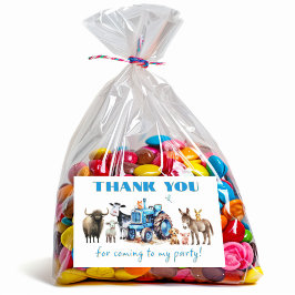 Tractor Birthday Farm Animes Vielen Dank Rechteckiger Aufkleber