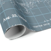 Tractor Blueprint Grau Hintergrund Geschenkpapier (Rolleneckpunkt)