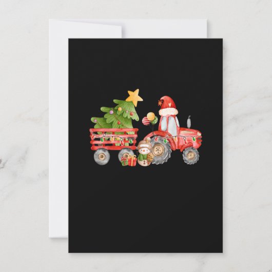 Tractor Boy Xmas Weihnachtsbaum Frohe Weihnachtsfe Einladung (Vorderseite)