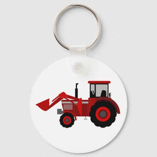 Tractor Button Keychain Schlüsselanhänger (Vorderseite)