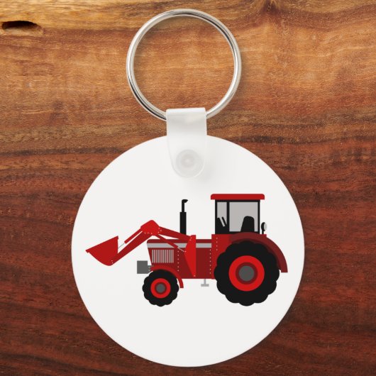 Tractor Button Keychain Schlüsselanhänger (Vorderseite)