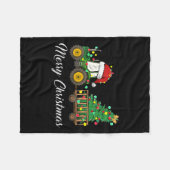 Tractor Christmas Sweater Bauer Farm Funny Merry Fleecedecke (Vorderseite (Horizontal))