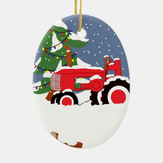 Tractor Christmas Tree Ornament (Hinten)