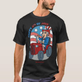 Tractor Critters Uncle Sam Driving a Tractor T-Shirt (Vorderseite)