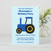 Tractor Design Personalised Birthday Party Einladung (Stehend Vorderseite)