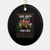 Tractor Driver Ugly Xmas Sweater Harvester Bauer Keramik Ornament (Links)
