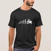Tractor Evolution Tractor Driving Farmer Farmer De T-Shirt (Vorderseite)