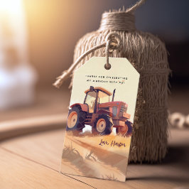 Tractor Farm Adventure Geburtstag Vielen Dank Geschenkanhänger