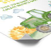 Tractor Farm Animal Birthday Party Table Sign Poster (Ecke)