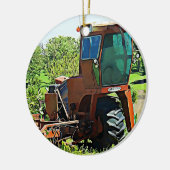 Tractor Farm Midwest Foto Weihnachten Keramik Ornament (Links)