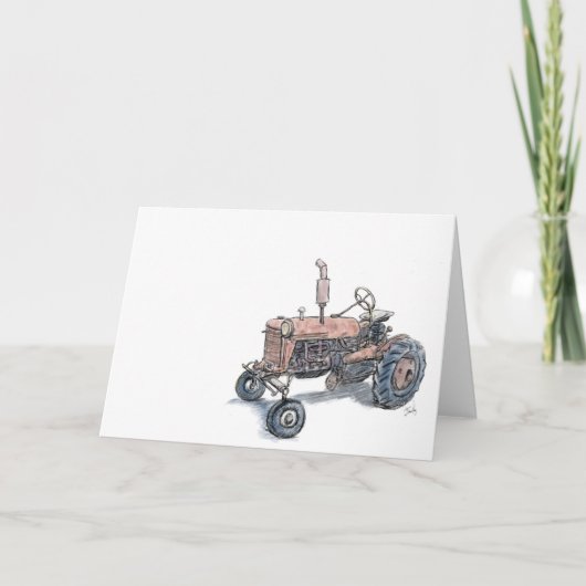 Tractor Greeting Card Karte (Vorderseite)