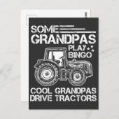 Tractor Großvater Bauer Ranch Großeltern Postkarte (Vorne/Hinten)