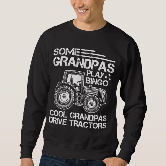 Tractor Großvater Bauer Ranch Großeltern Sweatshirt (Vorderseite)