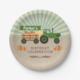 Tractor Hayride Pumpkin Birthday Party Pappteller