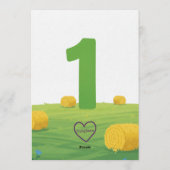 Tractor in Gear, 1st Birthday Einladung (Rückseite)