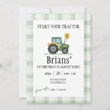 Tractor-Kindergeburtstagseinladung starten