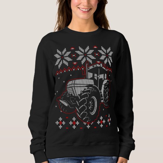 Tractor Lover Ugly Christmas Sweater Bauer Farmin Sweatshirt (Vorderseite)
