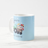Tractor Merry Weihnachtsname Kaffeetasse (Vorderseite Links)