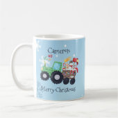 Tractor Merry Weihnachtsname Kaffeetasse (Links)