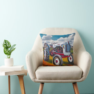 Tractor Painting - Gift for Tractor Enthusiasts Kissen