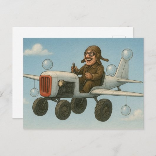 Tractor Pilot Postkarte (Vorne/Hinten)