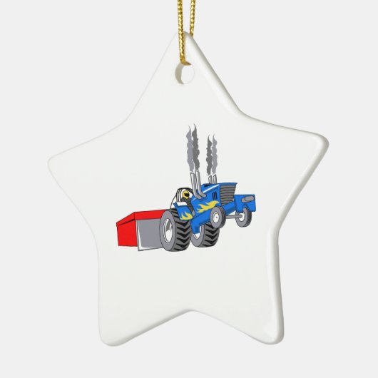 TRACTOR PULL KERAMIK ORNAMENT (Links)